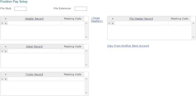 Positive Pay setup